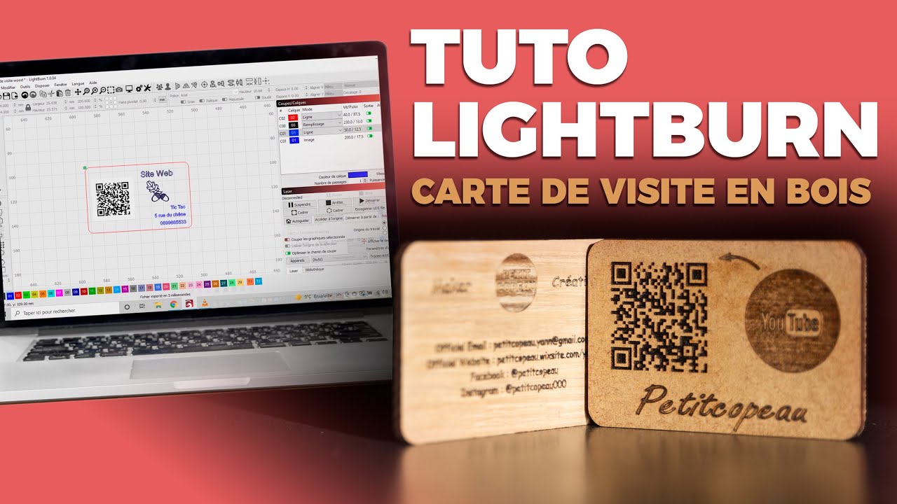 Comment faire des cartes de visite, avec flashcode, au laser