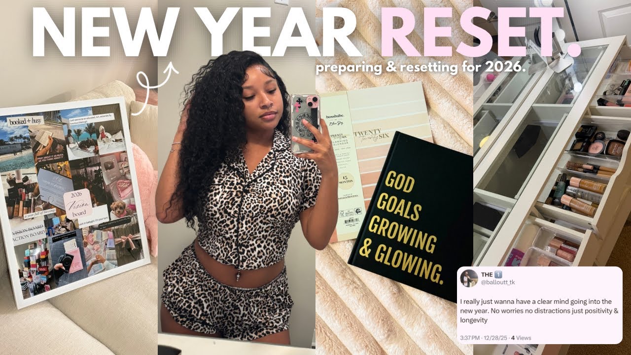 the ULTIMATE new year reset 🎀 2026 vision board, deep cleaning my apartment, goals & habits + more