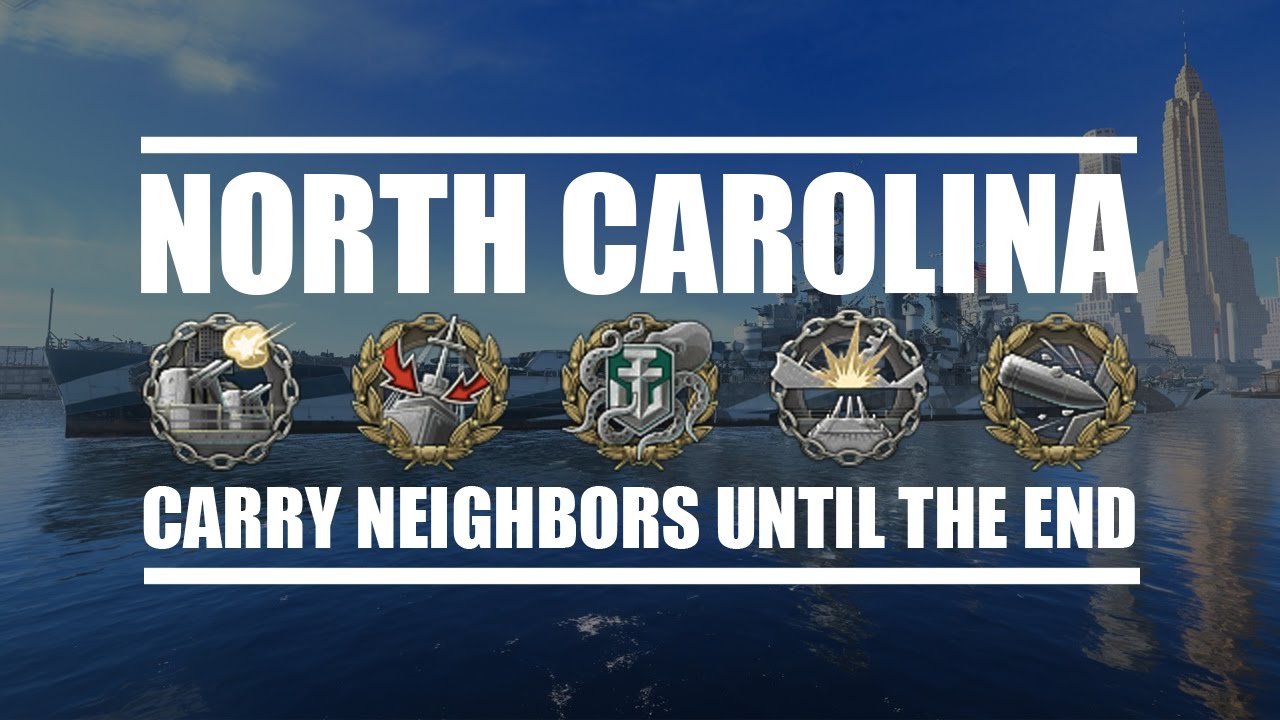 World of Warships &mdash; North Carolina: тащим союзников на дно или к победе