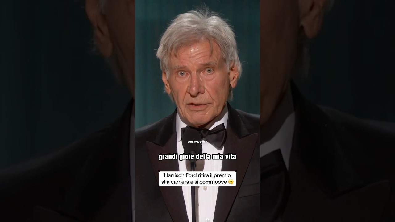 Harrison Ford ritira il premio alla carriera e si commuove❤️🥹 #HarrisonFord
