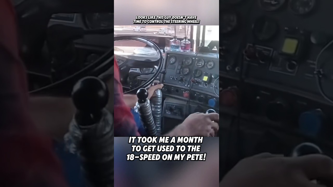 I&rsquo;d probably need a co driver to switch gears on this 3 stick manual transmission semi truck.