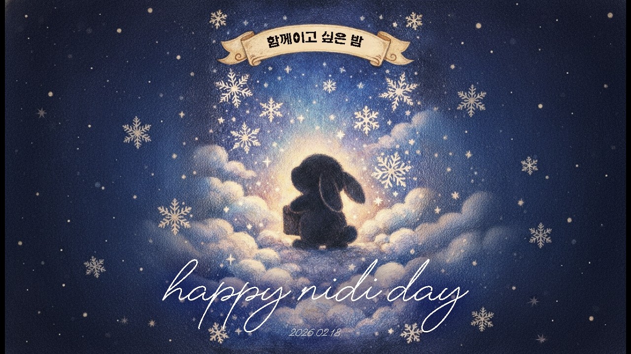 함께이고 싶은 밤 (w.깽단 손글씨)｜【HAPPY NIDI DAY🤍】