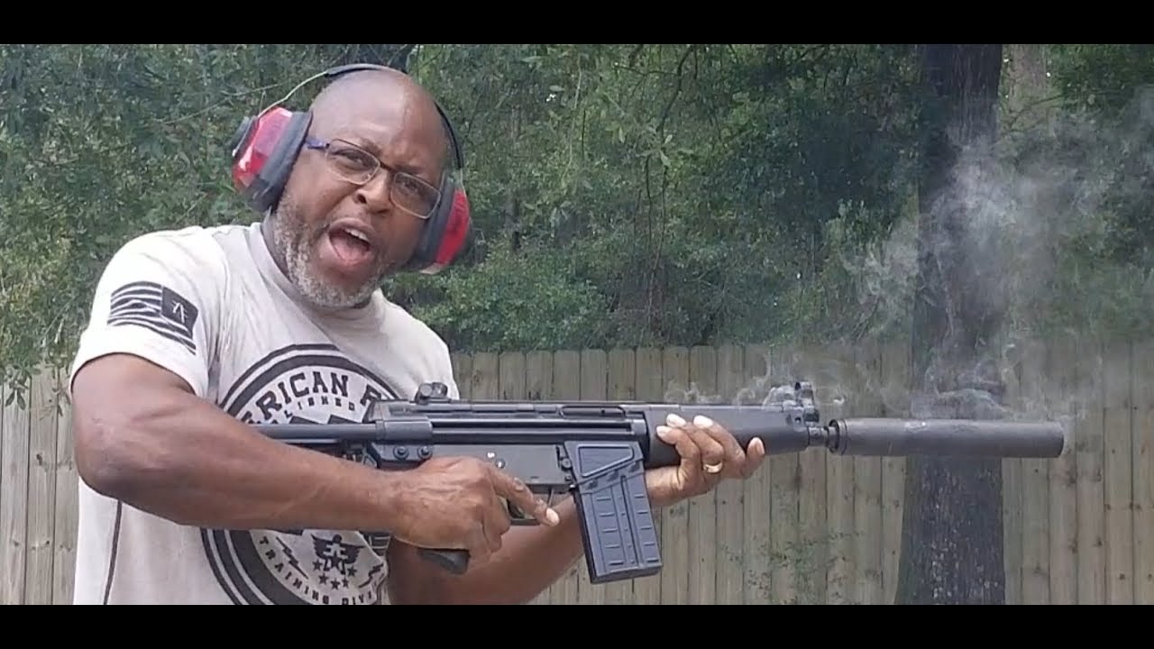 PTR 91 SBR/ HK51 CLONE W/ YHM 338LP SUPPRESSOR TEST FIRE