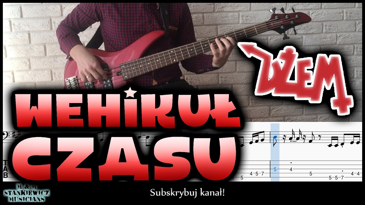 WEHIKUŁ CZASU - DŻEM | gitara basowa (bass cover) nuty, tabulatura | Jak zagrać na basie #6