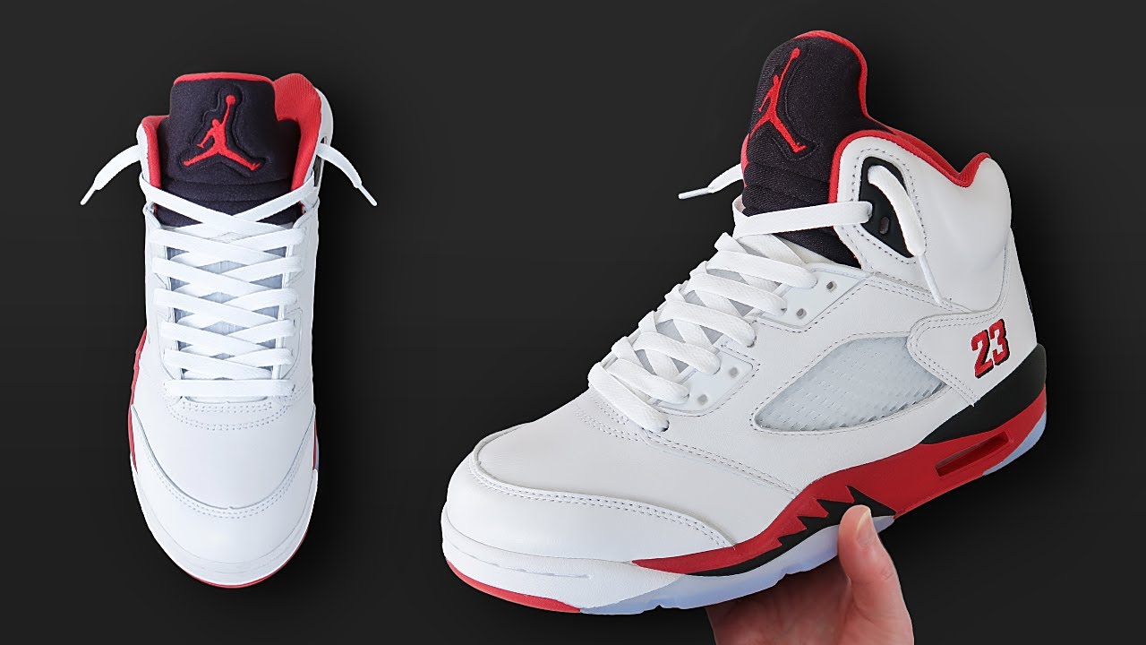 КАК ЗАШНУРОВАТЬ КРОССОВКИ JORDAN 5 | РУКОВОДСТВО ПО ШНУРОВКЕ AIR JORDAN 5 LOOSE LACE (В ЦВЕТЕ ОГН...