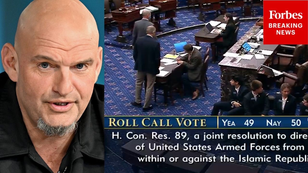 BREAKING NEWS: Fetterman Joins GOP To Kill Senate Iran War Powers Resolution, Tillis Votes With Dems