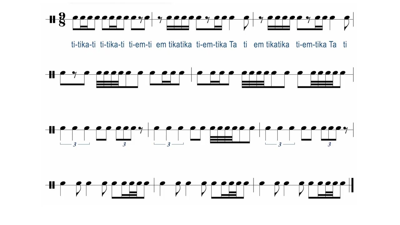 COMPOUND TIME SIGNATURE RHYTHM EXERCISE