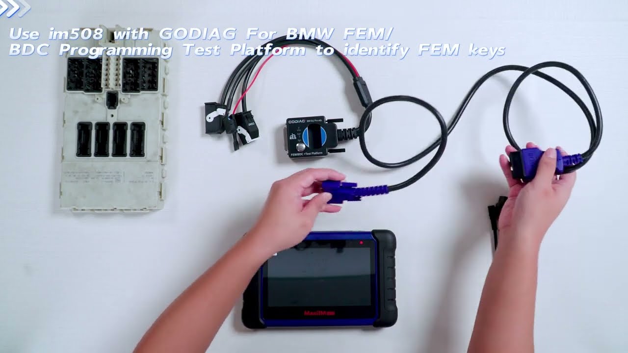 Autel IM508 identify FEM Keys with GODIAG BMW FEM/ BDC Programming Test Platform