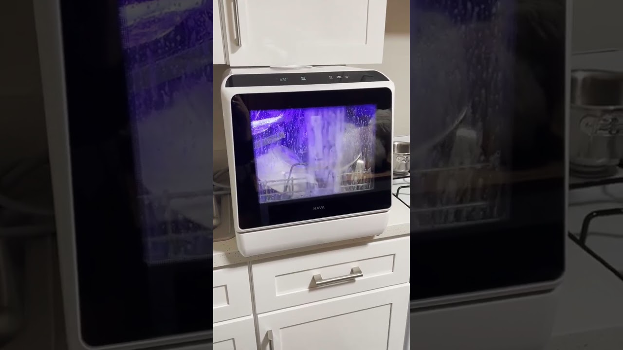 Customer Review👉 I really am happy with this so far!✔#hava  #HAVAR01 Countertop Dishwasher
