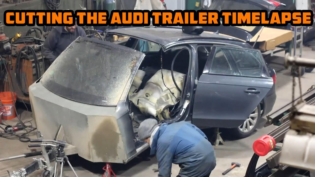 Audi Trailer Cutting Timelapse //  J2 Customs B8 Audi Avant Trailer