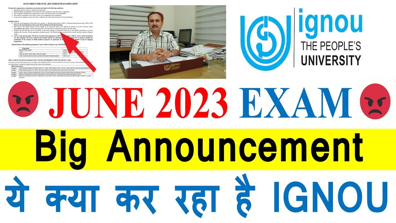 😲{Breaking News } IGNOU June 2023 Exam Big Announcement | ये क्या कर रहा है IGNOU | A Must Watch