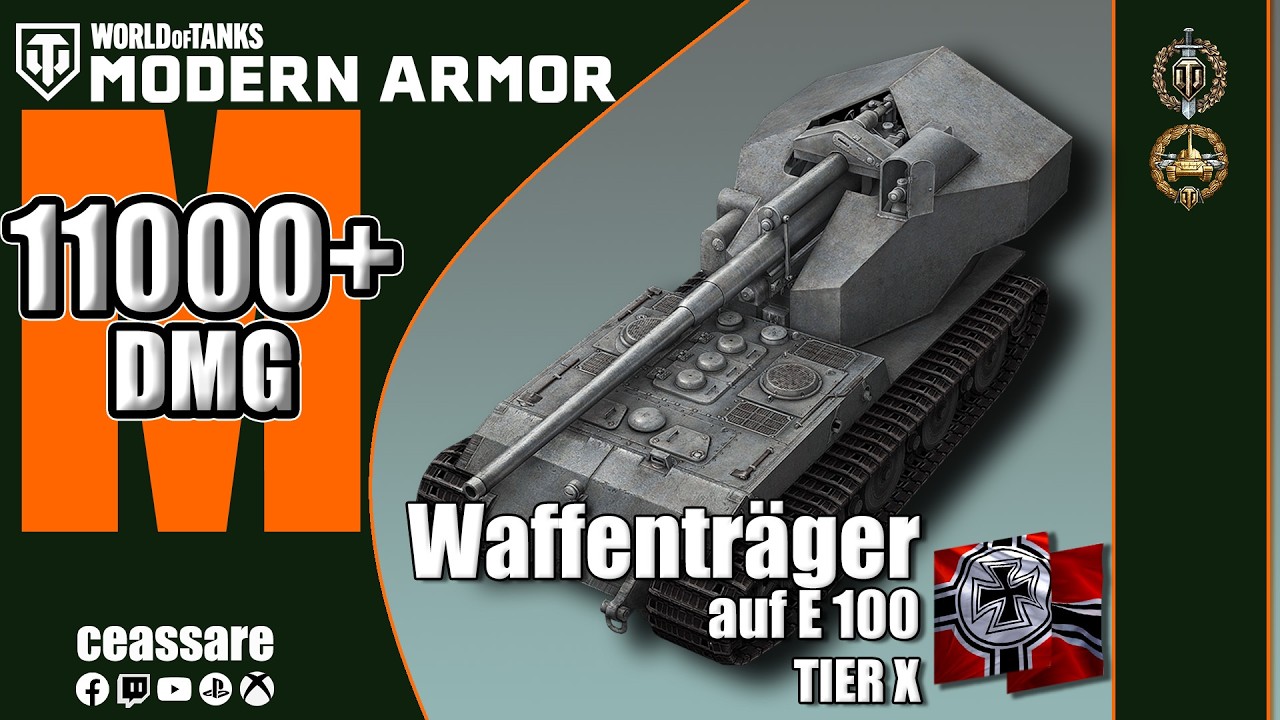 Waffenträger auf E 100 / WoT Modern Armor / PS5 Pro / Xbox Series X / 1080p60