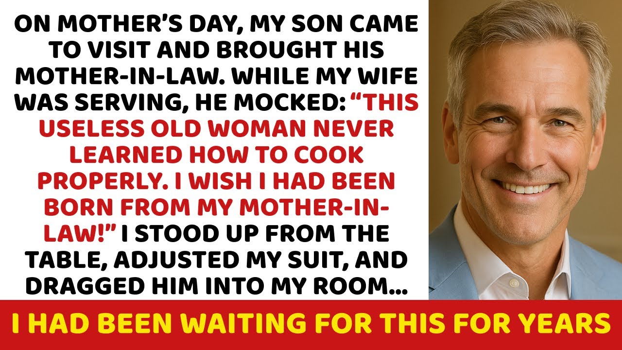 On Mother’s Day, my son came to visit and brought his mother-in-law. While my wife was serving, he..