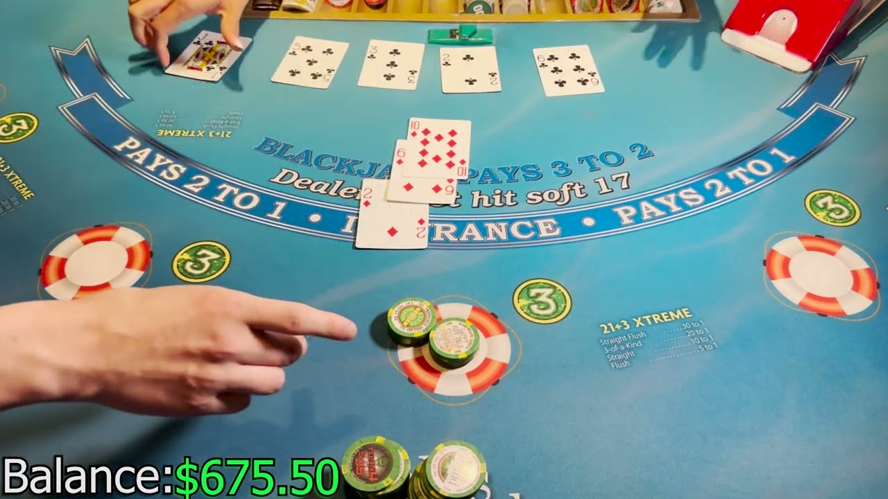 $1,000 Live Blackjack Group Sesh in Vegas With 