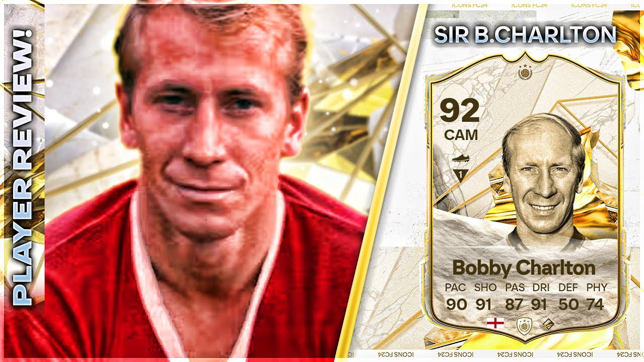 RIP ENGLISH GOAT!!!!!! ICON 92 RATED SIR BOBBY CHARLTON PLAYER REVIEW - EA FC24 ULTIMATE TEAM