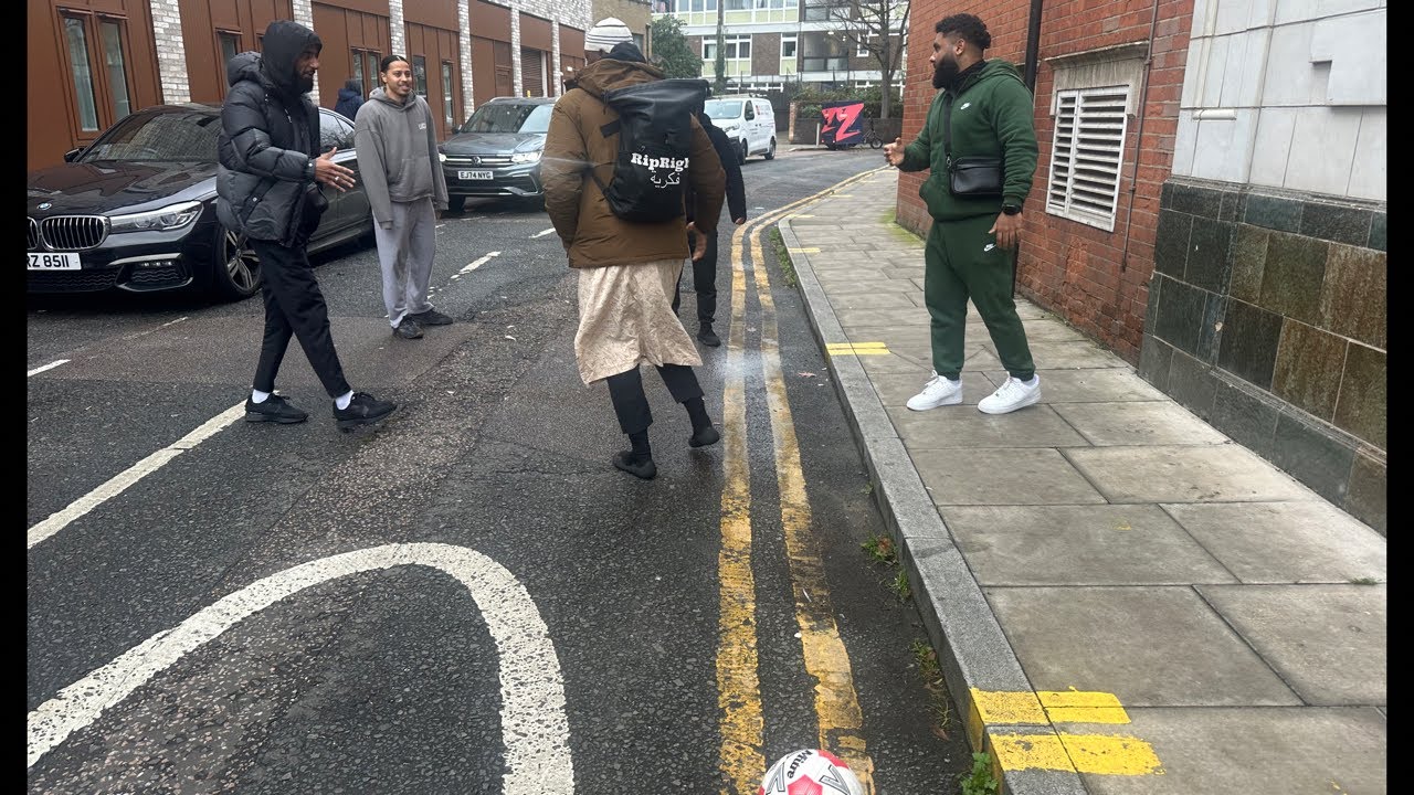 Playing Soccer In The Hood In East London With The Akhs 😂 