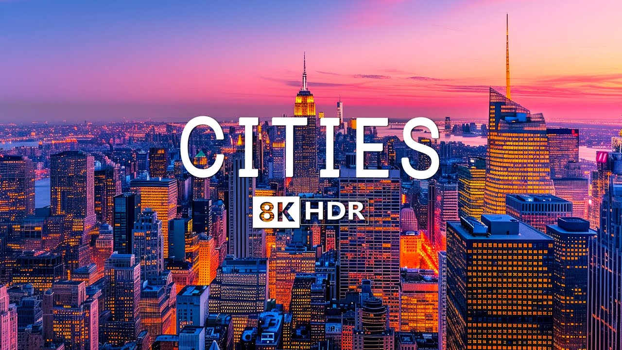 ГОРОДА БУДУЩЕГО 8K HDR (60FPS) DOLBY VISION &ndash; Огни современного мира 🌃