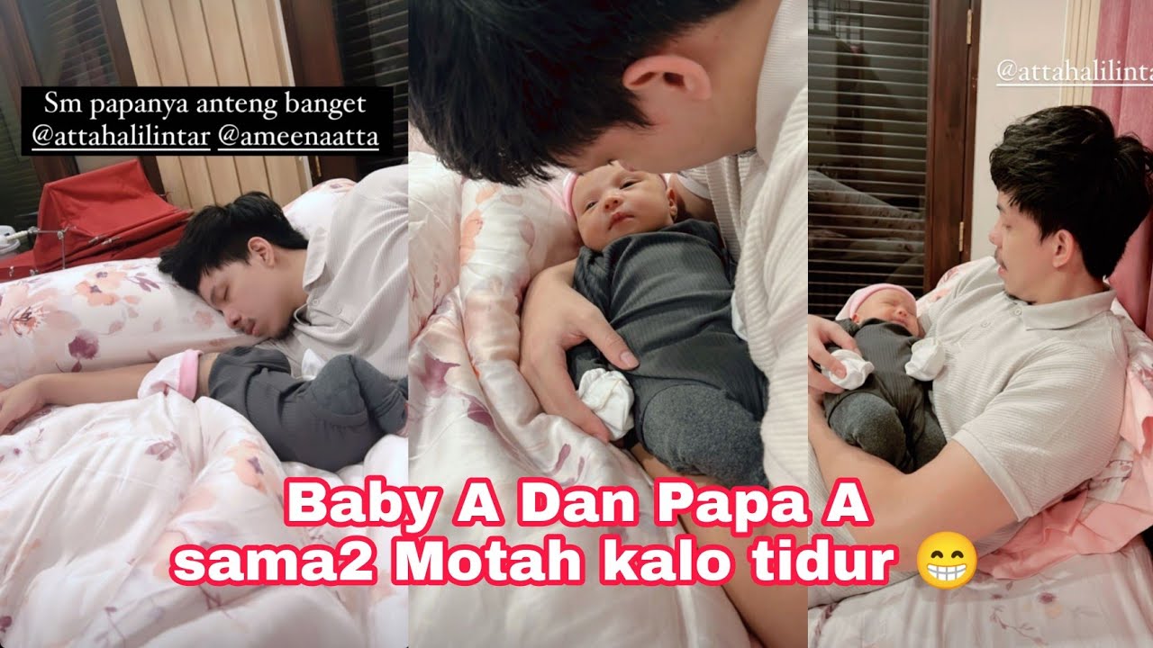 Antengnya Baby Ameena Bobok Bareng Papata Sampai Pindah Posisi Motah Gemes ☺️