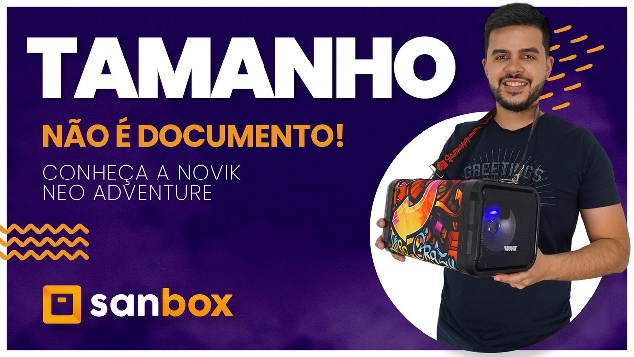 Caixa de Som Bluetooth NOVIK NEO ADVENTURE 5 - Visual LINDO e um som LIMPO dessa Portátil!