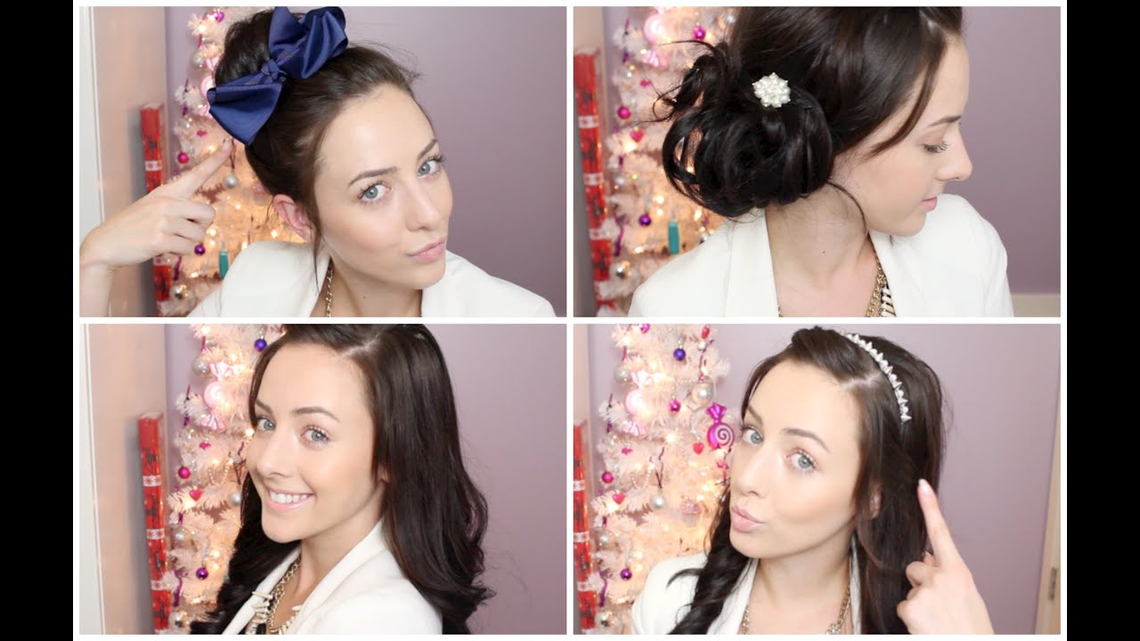 ♡ 4 Holiday Hairstyles! | GettingPretty