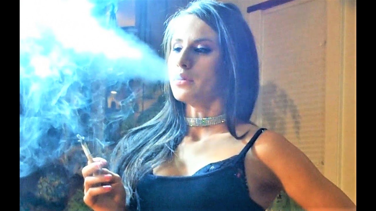 Beautiful Brunette Smoking Hard and Deep