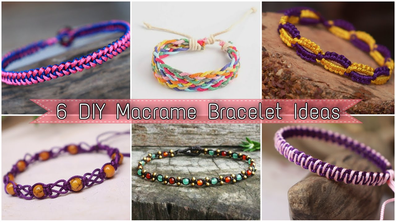 6 Macrame Bracelet Ideas | How To Make Macrame Bracelets | Creation&you
