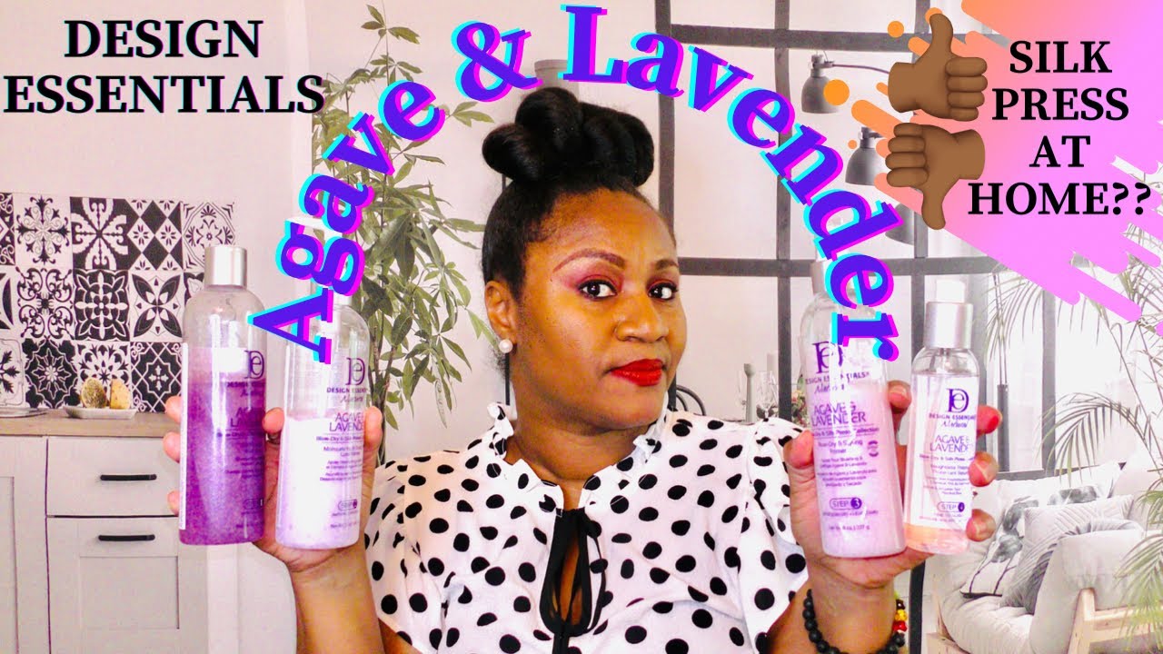 Design Essentials Agave & Lavender Blow Dry & Silk Press Collection | Step by step DEMO and Review