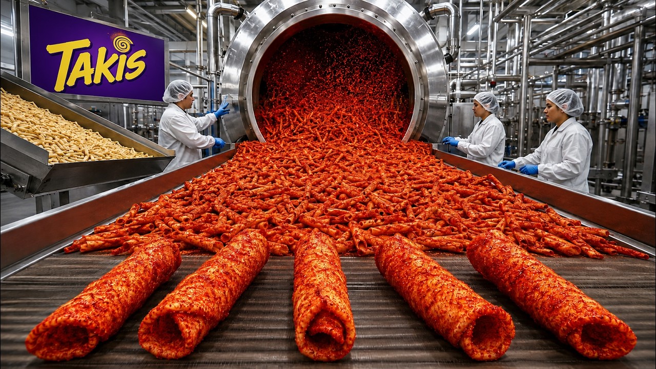 C&Oacute;MO se HACEN los TAKIS en F&Aacute;BRICA  Proceso Completo de Producci&oacute;n