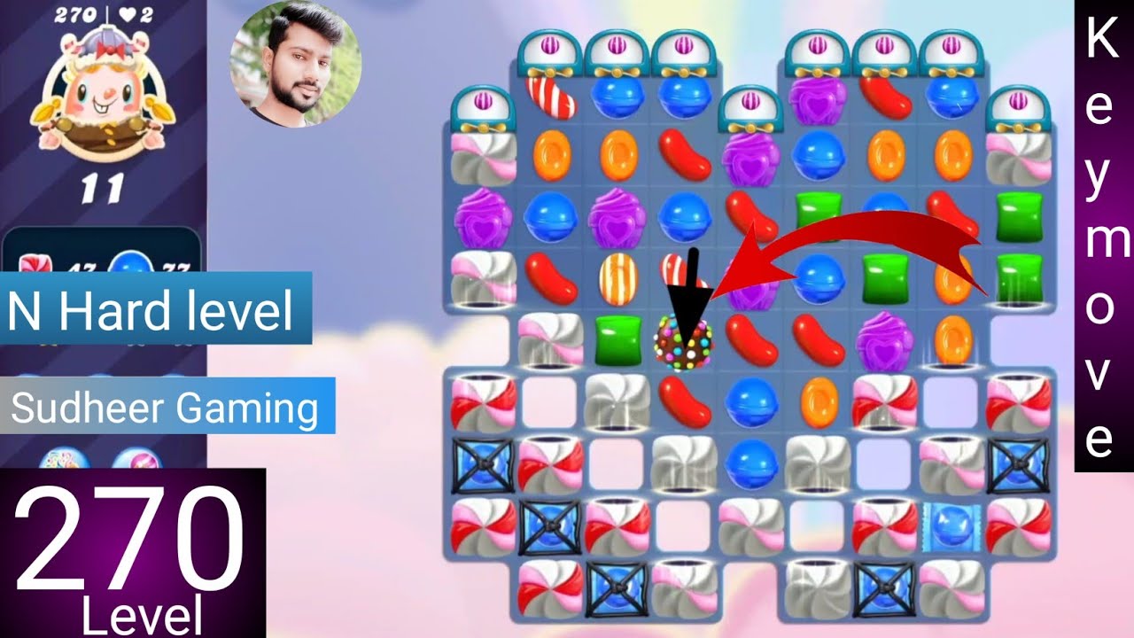 Candy crush saga level 270 । N Hard level । No boosters । Candy crush 270 help । Sudheer CC Gaming