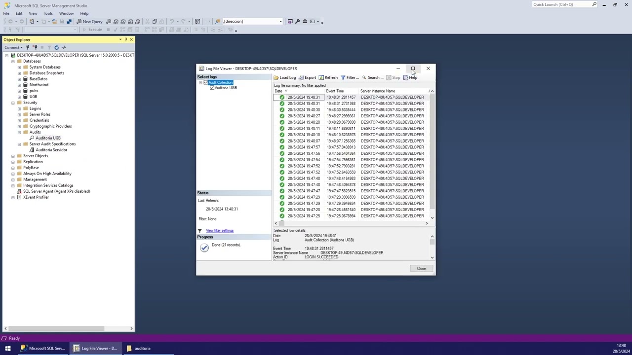 Auditoria de Base de Datos en SQL Server