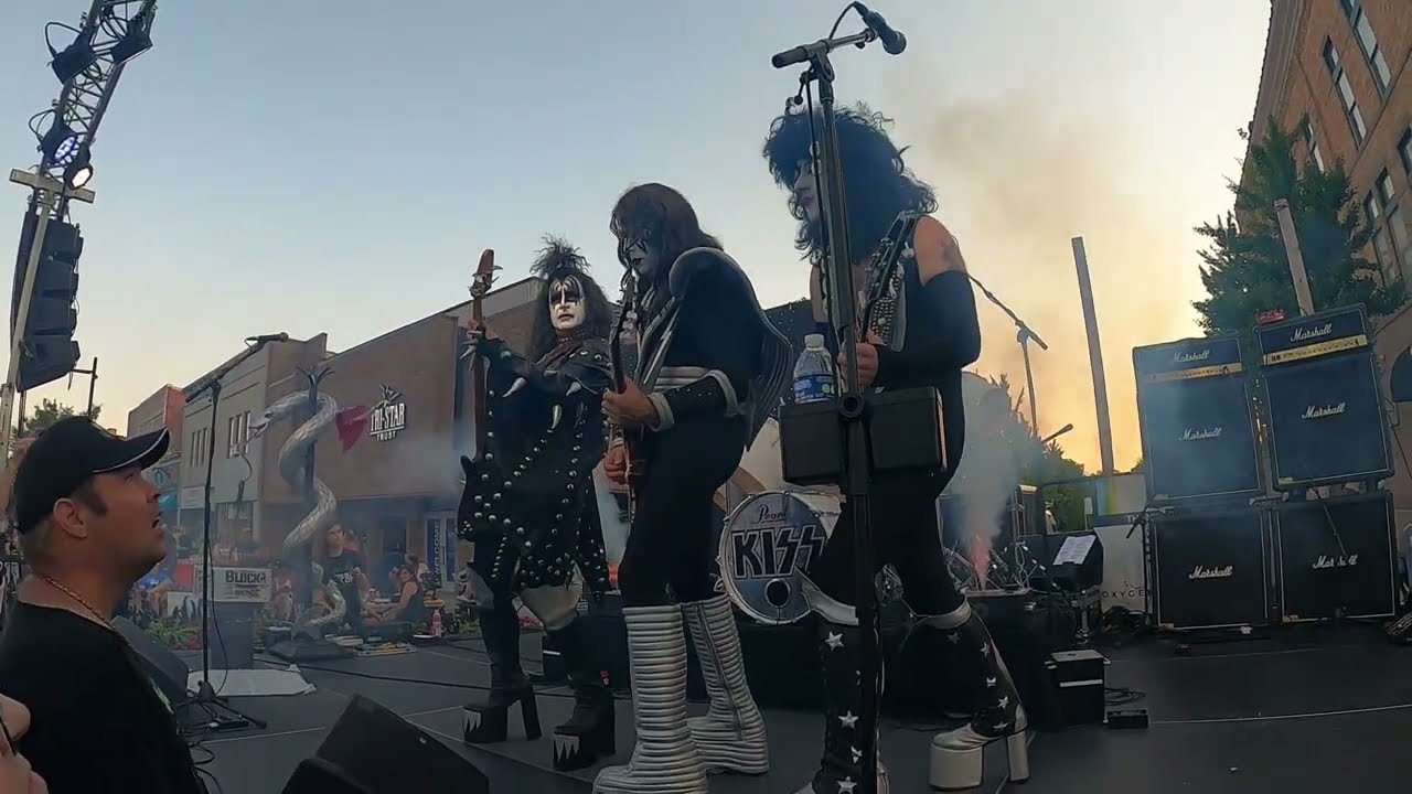 Kiss Tribute Band Detroit Rock City does Detroit Rock City  Downtown Mainstreet Midland, MI 8-9-2025