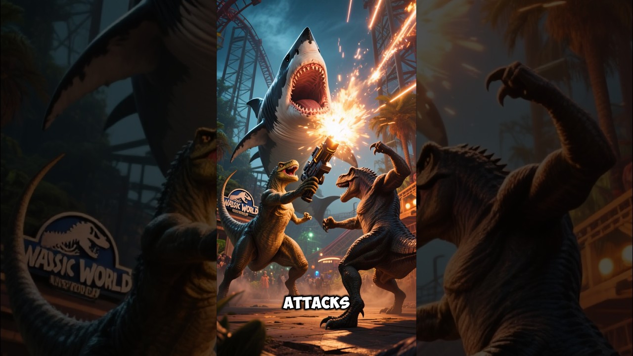 The Last Ocean Battle: T-Rex vs The Cyber Shark