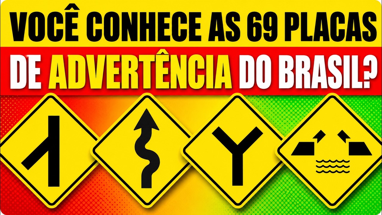 PLACAS de ADVERTÊNCIA PARA ESTUDAR OU TESTAR SEUS CONHECIMENTOS E EVITAR ACIDENTES