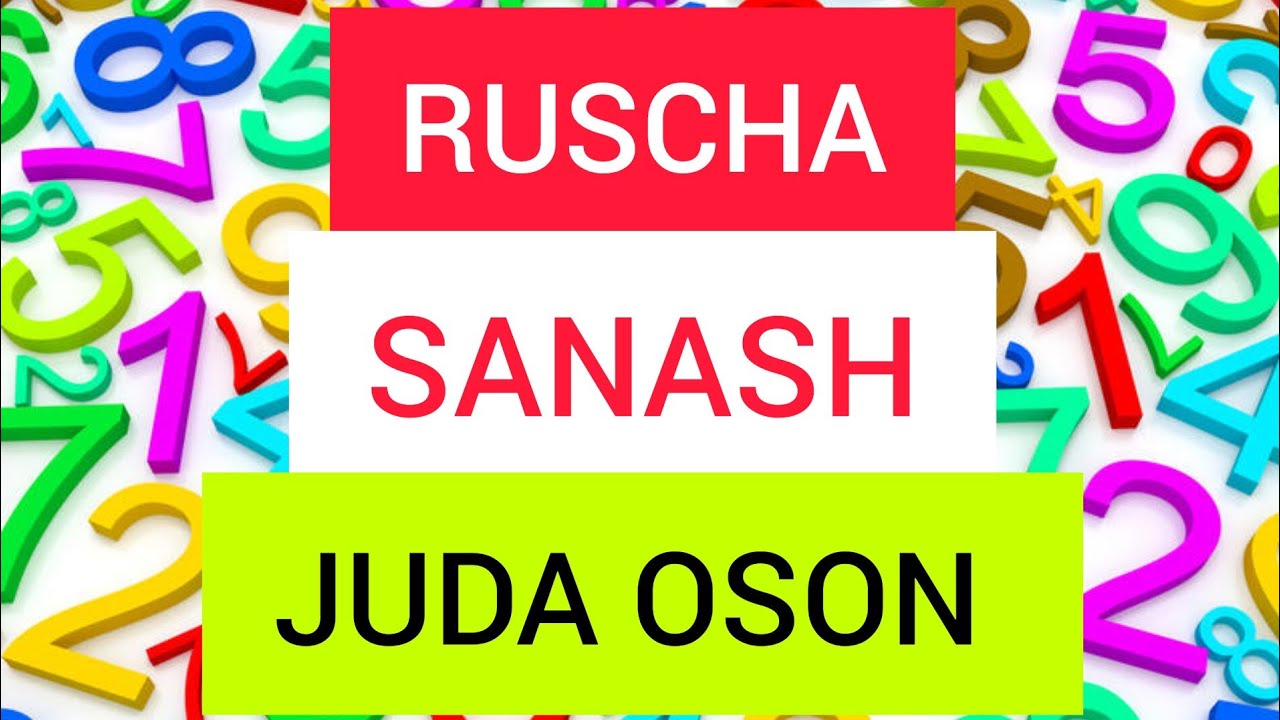 Ruscha sanashni o'rganish. Русча санаш. Рус тилида санаш. Rus tilida sanash. ★
