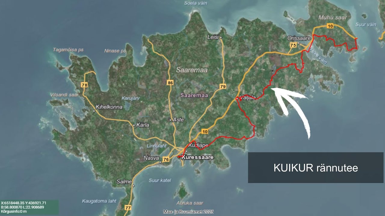 KUIKUR rännutee 8. etapp: Lilbi - Kuressaare.