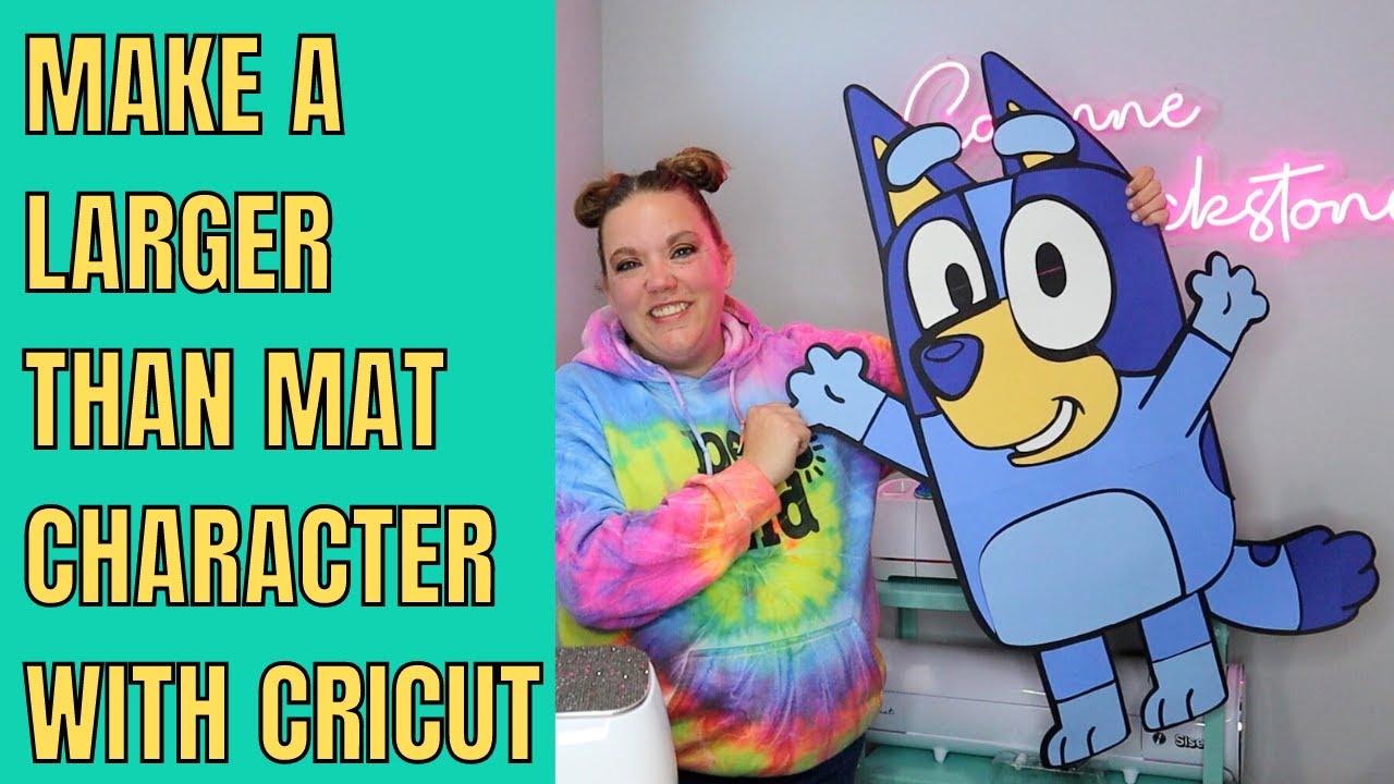 Cutting larger than mat projects using your Cricut machine - Large character cut outs in cardstock