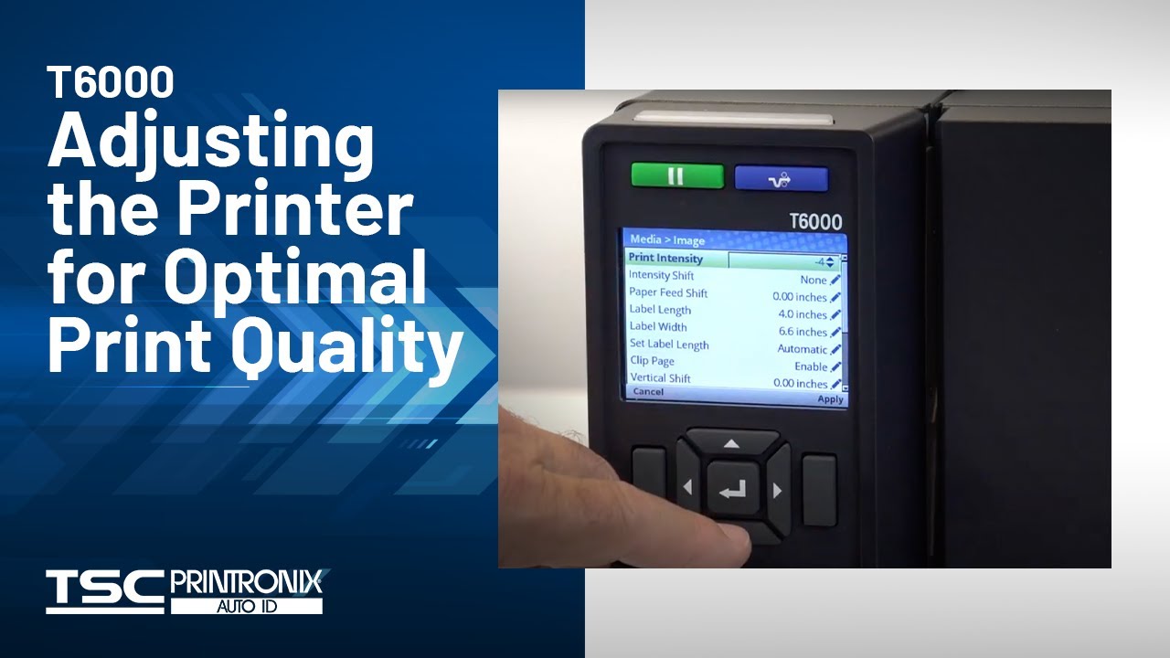 Printronix Auto ID T6000: Adjusting the Printer for Optimal Print Quality