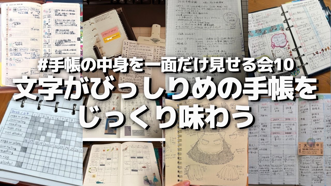 【 #手帳の中身を一面だけ見せる会 】文字がびっしりめの手帳をじっくり味わう