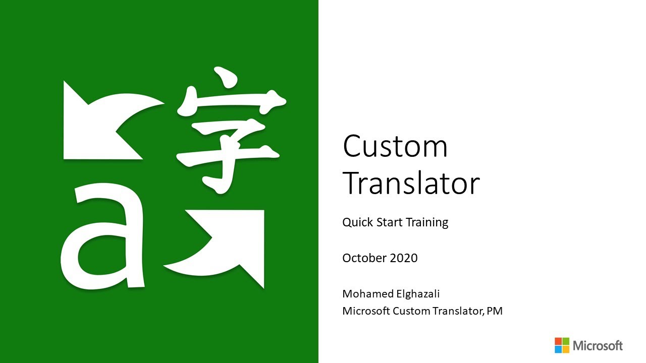 Getting Started with Custom Translator