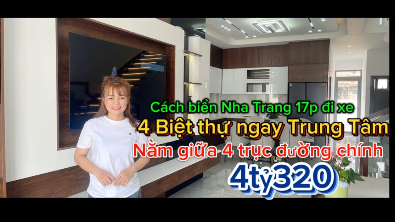 4 căn Nhà Biệt thự ngay trung tâm gần biển Nha Trang sang trọng hiện đại 4tỷ380