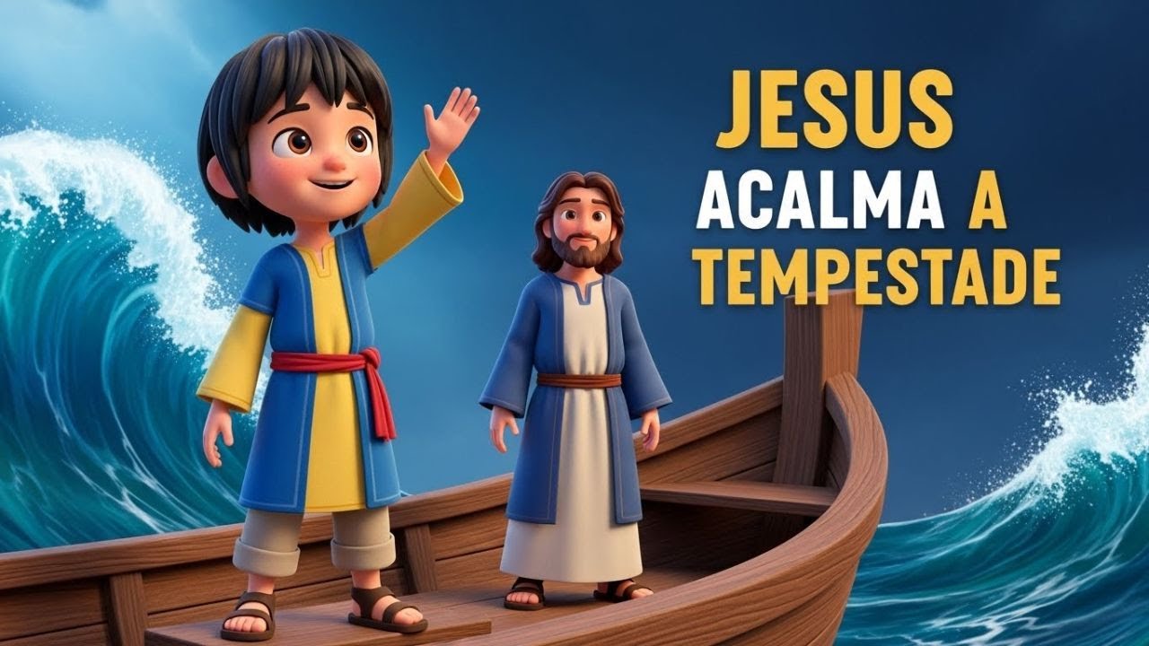 Jesus Acalma a Tempestade 🌊 | Música Infantil Cristã com Benjamim