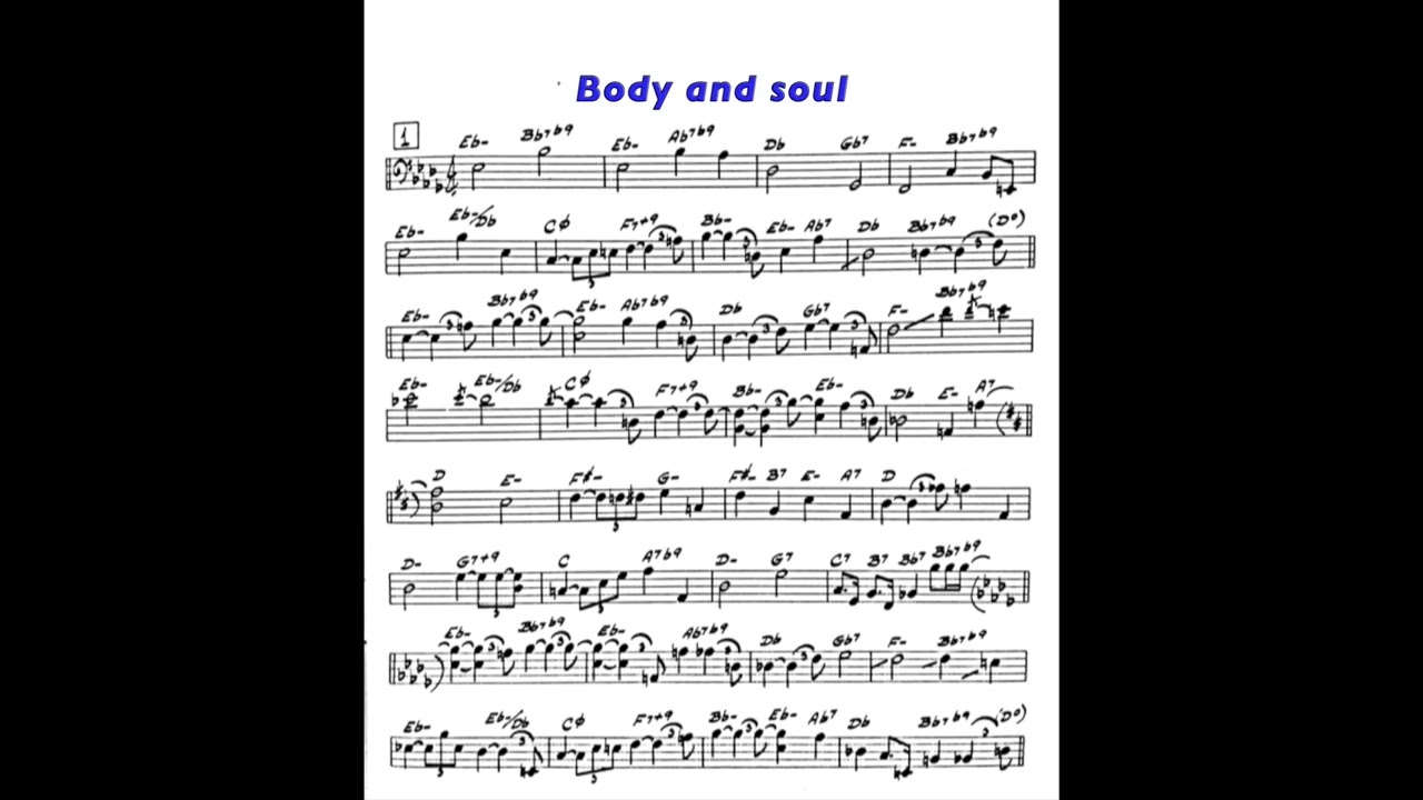Body and soul - Walking bass Ron Carter - | Transcription