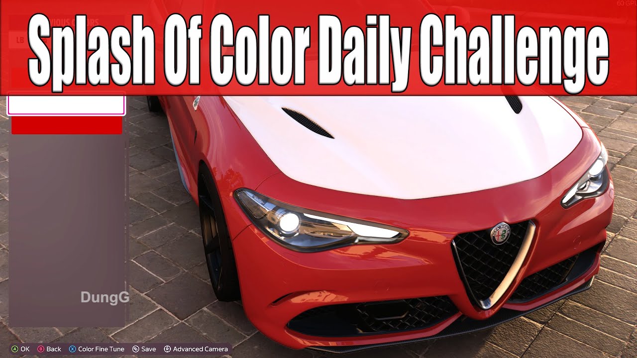 Forza Horizon 5 Splash Of Color Daily Challenge Paint the hood of any car