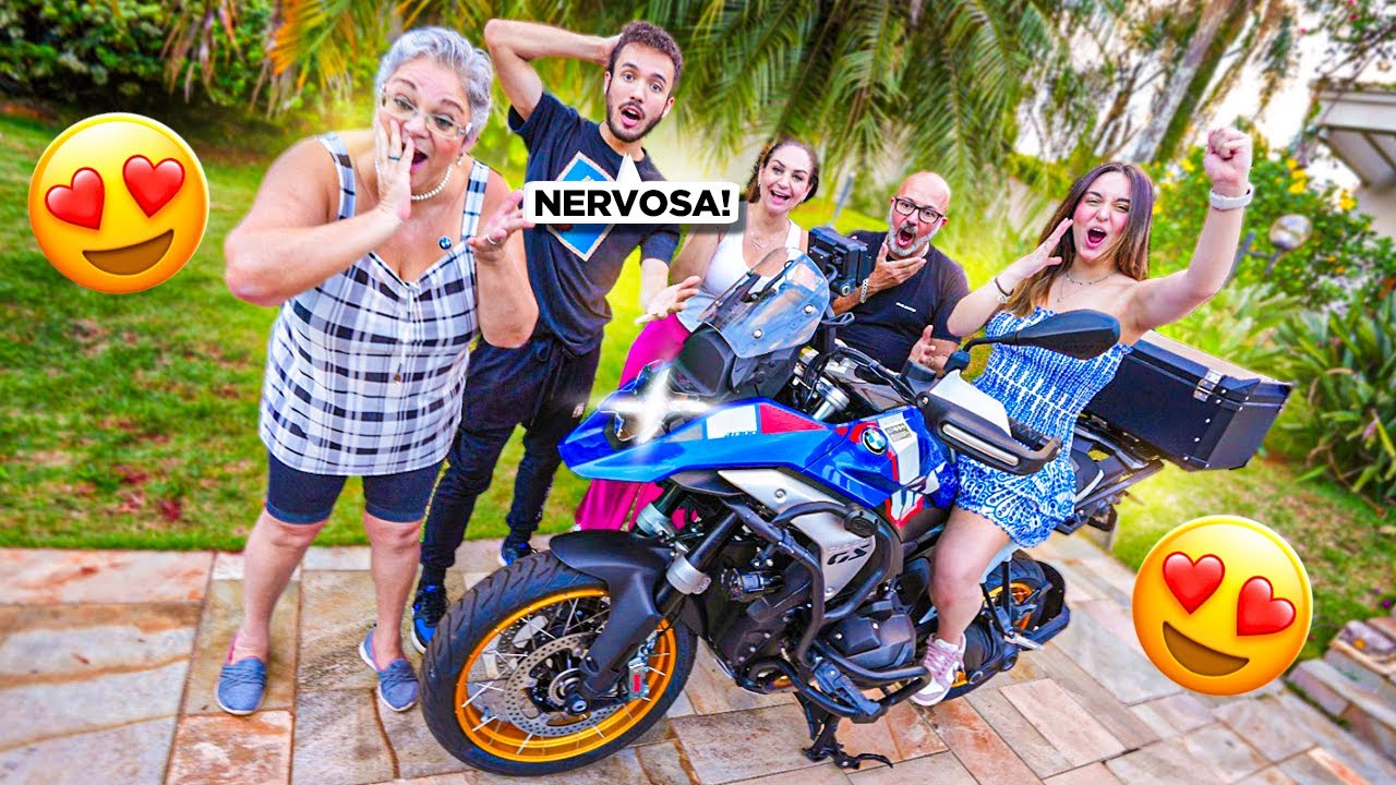REAÇÃO DA MINHA FAMÍLIA AO VER MINHA MOTO NOVA !!!  * bmw 1300*