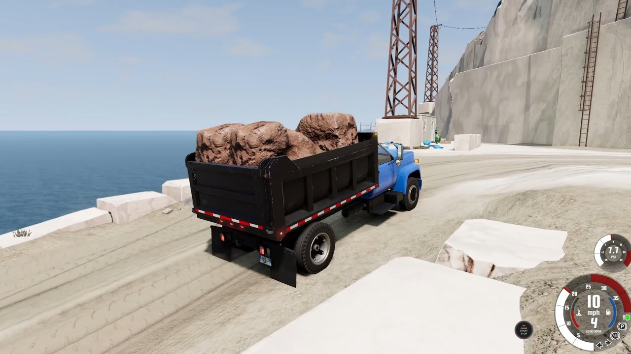 Gavril MD-Series transport heavy rocks || BeamNG.Drive