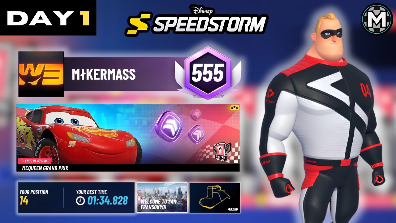 Disney Speedstorm Grand Prix (Day 1) - 1:34.828 - Mr. Incredible | MikerMass