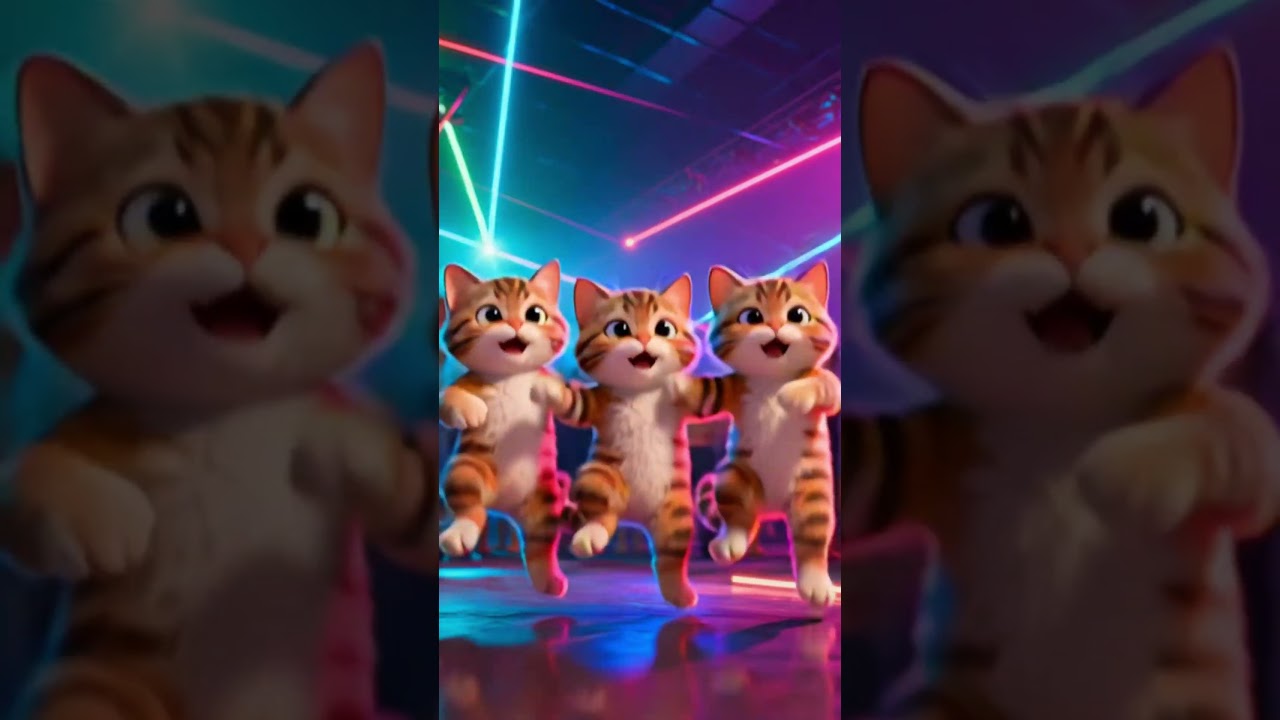 Triple Cat Dance! 😺😺😺 Perfect Choreo by Three Cool Cats