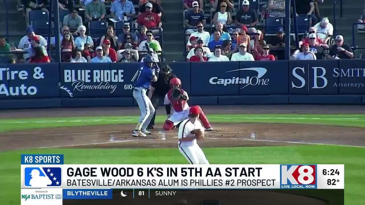 Gage Wood strikes out 6 in 5th AA start