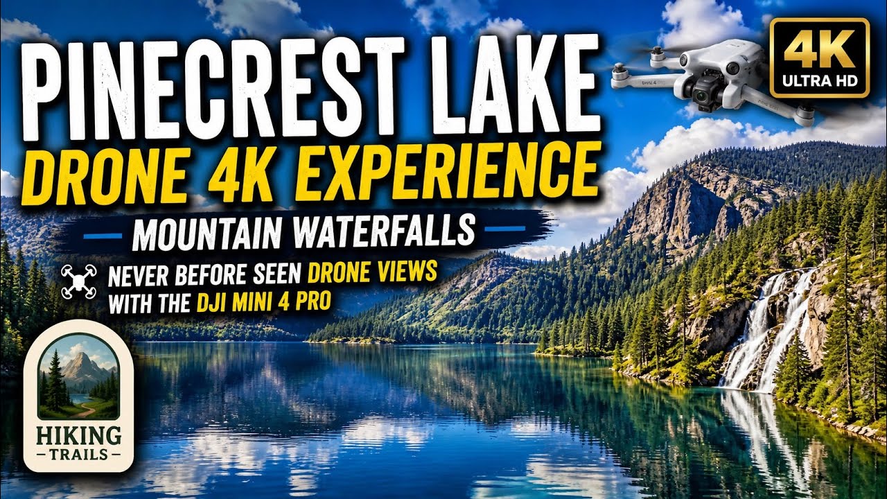 Pinecrest Lake & Mountain Waterfalls 4K Experience Never-Before-seen  Drone Views of  DJI Mini 4 Pro