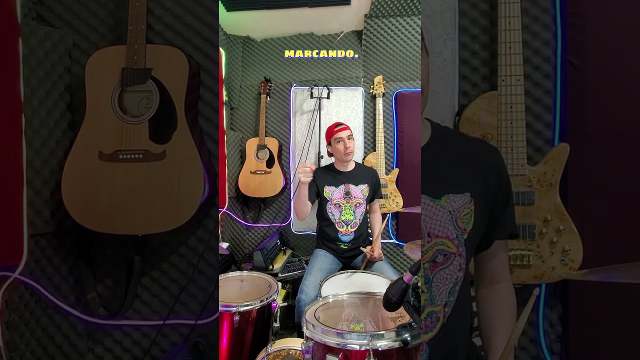 COMO TOCAR DISCO EN LA BATERIA #CarnavalConShortsRojo #davidadriandrums #davidadrian #davilandia